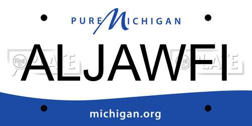 ALJAWFI Michigan License Plate