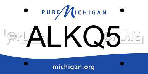 ALKQ5 Michigan License Plate