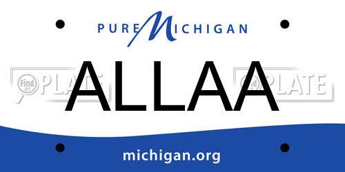 ALLAA Michigan License Plate