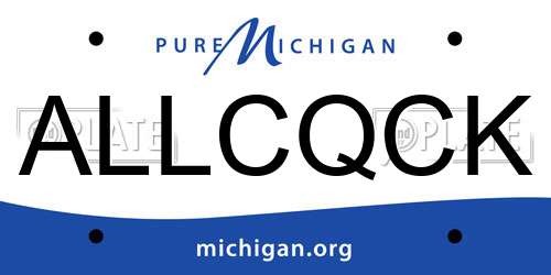 ALLCQCK Michigan License Plate