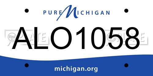 ALO1058 Michigan License Plate