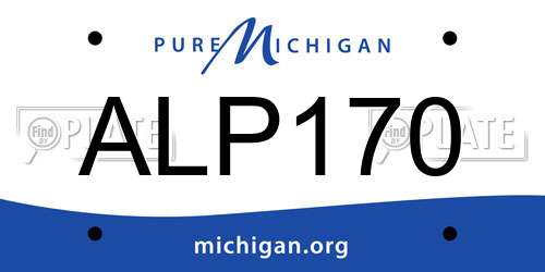 ALP170 Michigan License Plate