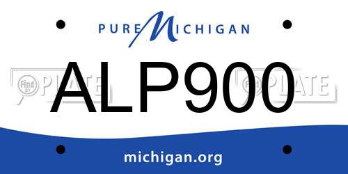 ALP900 Michigan License Plate