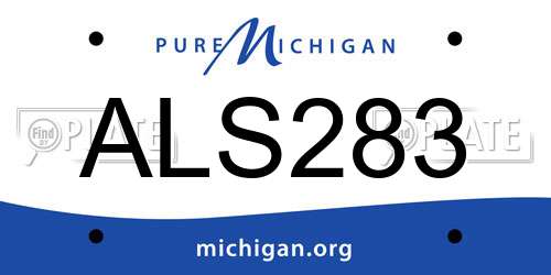 ALS283 Michigan License Plate