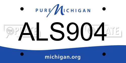 ALS904 Michigan License Plate