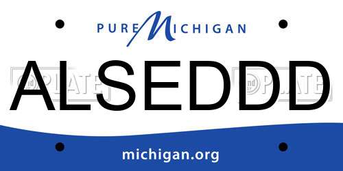 ALSEDDD Michigan License Plate