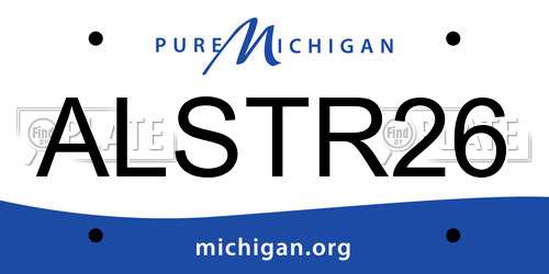 ALSTR26 Michigan License Plate