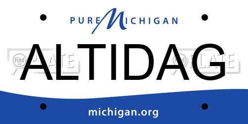 ALTIDAG Michigan License Plate