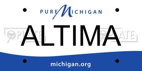 ALTIMA Michigan License Plate