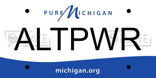 ALTPWR Michigan License Plate
