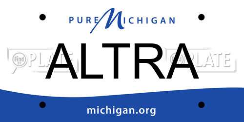 ALTRA Michigan License Plate