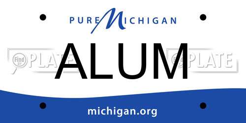 ALUM Michigan License Plate