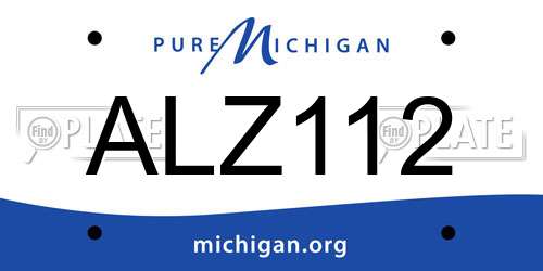 ALZ112 Michigan License Plate