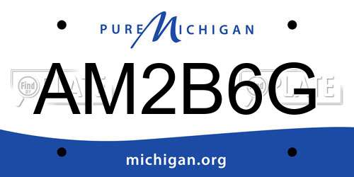 AM2B6G Michigan License Plate