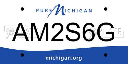 AM2S6G Michigan License Plate