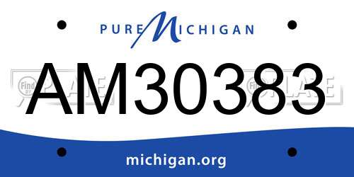 AM30383 Michigan License Plate