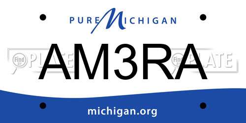 AM3RA Michigan License Plate