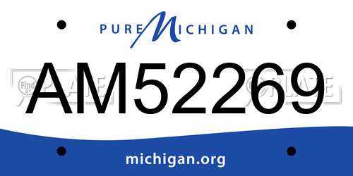 AM52269 Michigan License Plate