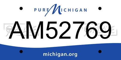 AM52769 Michigan License Plate