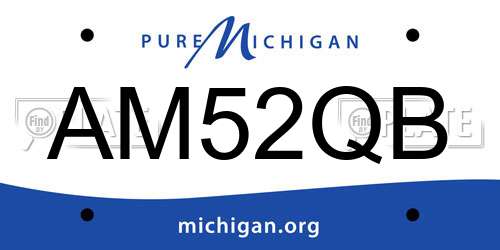 AM52QB Michigan License Plate