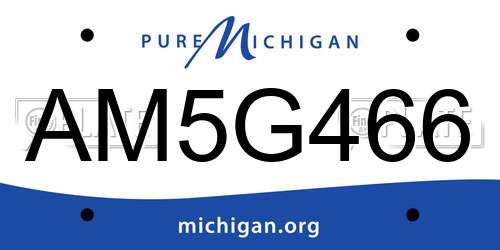 AM5G466 Michigan License Plate