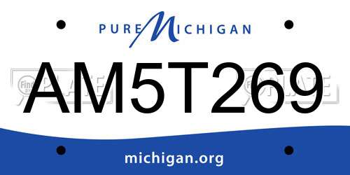 AM5T269 Michigan License Plate