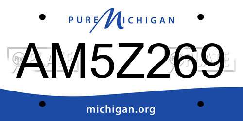 AM5Z269 Michigan License Plate