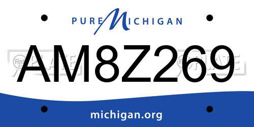 AM8Z269 Michigan License Plate
