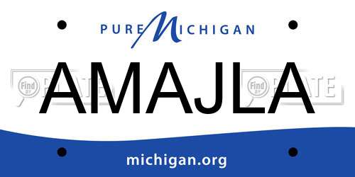 AMAJLA Michigan License Plate