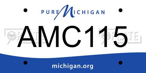 AMC115 Michigan License Plate