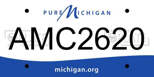 AMC2620 Michigan License Plate
