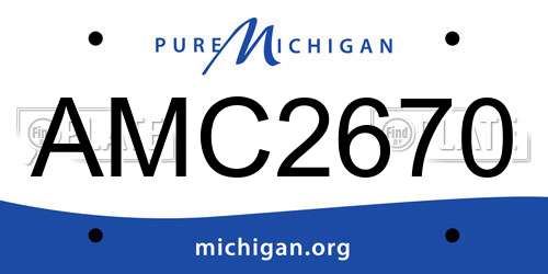 AMC2670 Michigan License Plate