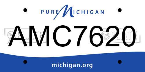AMC7620 Michigan License Plate