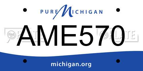 AME570 Michigan License Plate