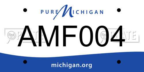 AMF004 Michigan License Plate