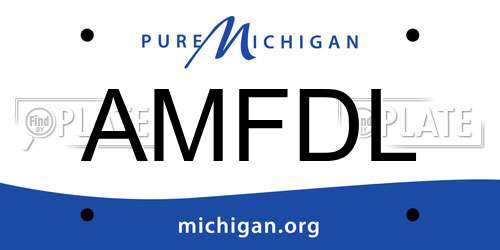 AMFDL Michigan License Plate