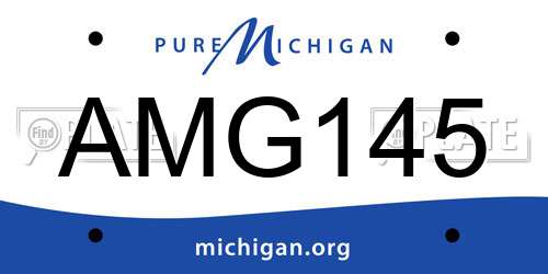 AMG145 Michigan License Plate