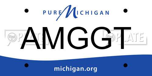 AMGGT Michigan License Plate