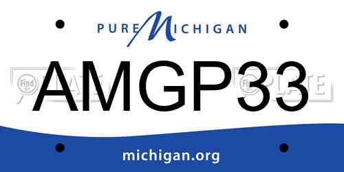 AMGP33 Michigan License Plate