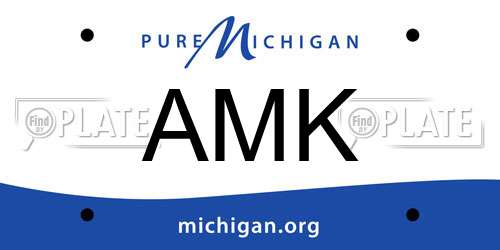 AMK Michigan License Plate