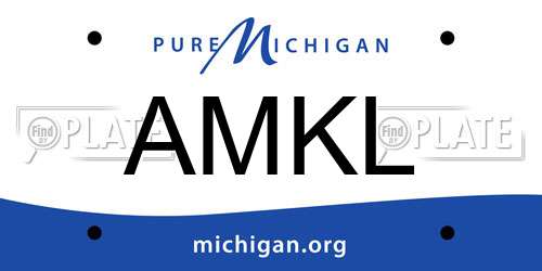 AMKL Michigan License Plate