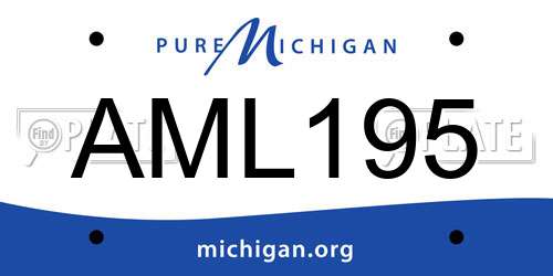 AML195 Michigan License Plate