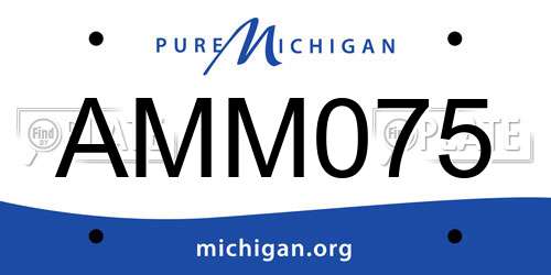 AMM075 Michigan License Plate