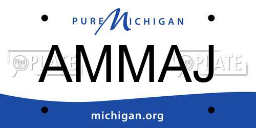 AMMAJ Michigan License Plate