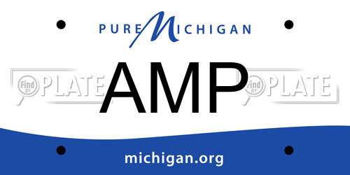 AMP Michigan License Plate