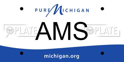 AMS Michigan License Plate
