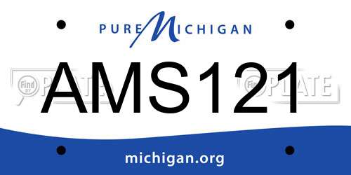 AMS121 Michigan License Plate