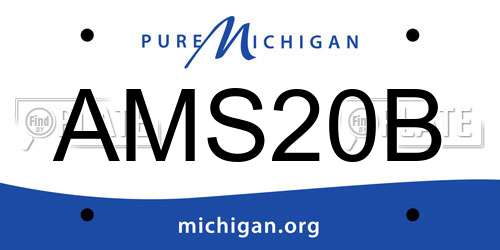 AMS20B Michigan License Plate