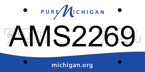 AMS2269 Michigan License Plate