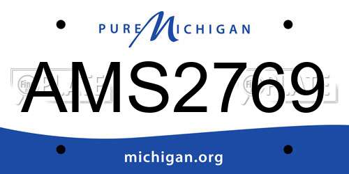AMS2769 Michigan License Plate
